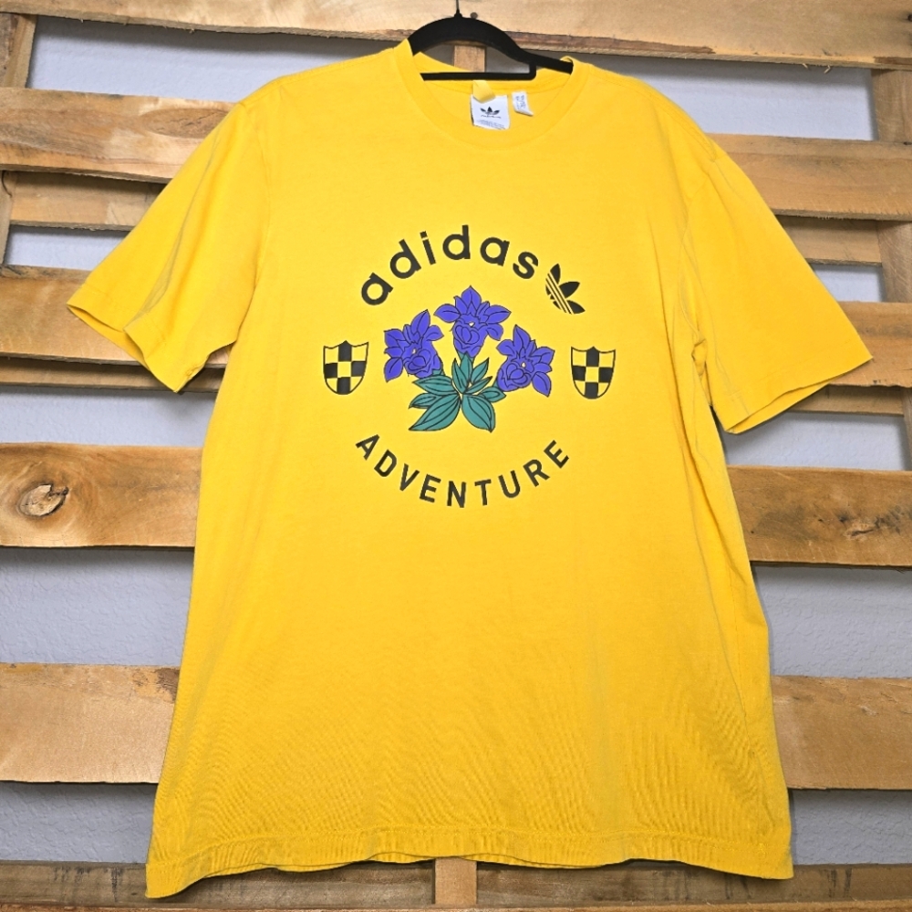 Adidas Yellow Adventure Men's T-Shirt Size:M